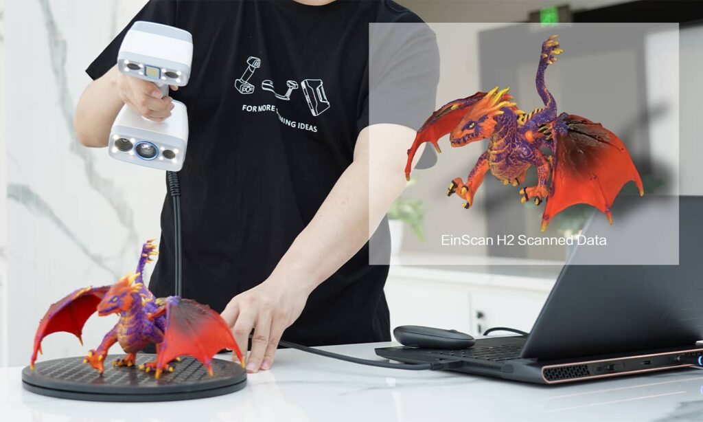 3D skener Shining3D EinScan H2 sedaj omogoča svetlejše in bolj bogate barve.