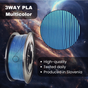 3WAY PLA Pro filament is a high quality material for 3D printers. Filaments are tested daily on several 3D printers. They were produced in the EU in Slovenia.