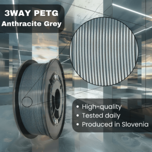 3WAY PETG Pro filament is a high quality material for 3D printers. Some of the advantages are minimized nozzle-clogging risk and constant filament diameter. They also extrude well and have good adhesion to the platform.