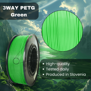 3WAY PETG Pro filament is a high quality material for 3D printers. Filaments are tested daily on several 3D printers. They were produced in the EU in Slovenia.