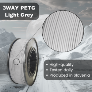 3WAY PETG Pro filament is a high quality material for 3D printers. Filaments are tested daily on several 3D printers. They were produced in the EU in Slovenia.