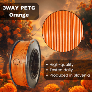 3WAY PETG Pro filament is a high quality material for 3D printers. Filaments are tested daily on several 3D printers. They were produced in the EU in Slovenia.