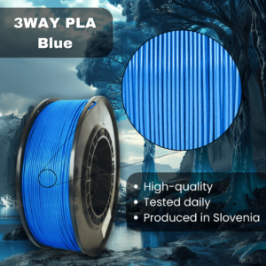 3WAY PLA Pro filament is a high quality material for 3D printers. Filaments are tested daily on several 3D printers. They were produced in the EU in Slovenia.