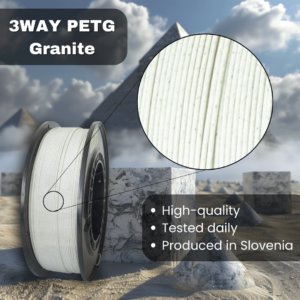 3WAY PLA Pro filament is a high quality material for 3D printers. Filaments are tested daily on several 3D printers. They were produced in the EU in Slovenia.