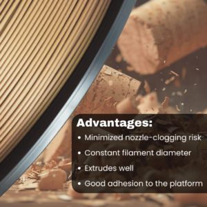 3WAY PLA Pro filament is a high quality material for 3D printers. Some of the advantages are minimized nozzle-clogging risk and constant filament diameter. They also extrude well and have good adhesion to the platform.