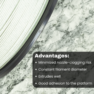 3WAY PLA Pro filament is a high quality material for 3D printers. Some of the advantages are minimized nozzle-clogging risk and constant filament diameter. They also extrude well and have good adhesion to the platform.
