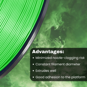 3WAY PLA Pro filament is a high quality material for 3D printers. Some of the advantages are minimized nozzle-clogging risk and constant filament diameter. They also extrude well and have good adhesion to the platform.