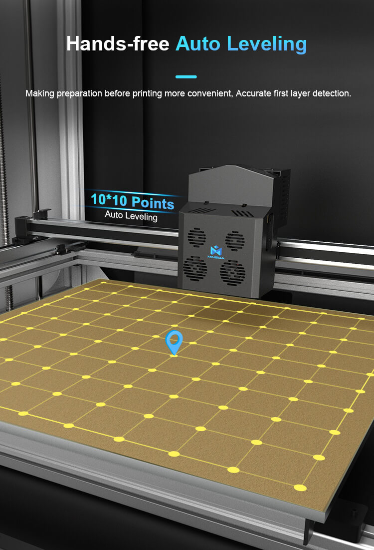 Mingda 1000D auto leveling system
